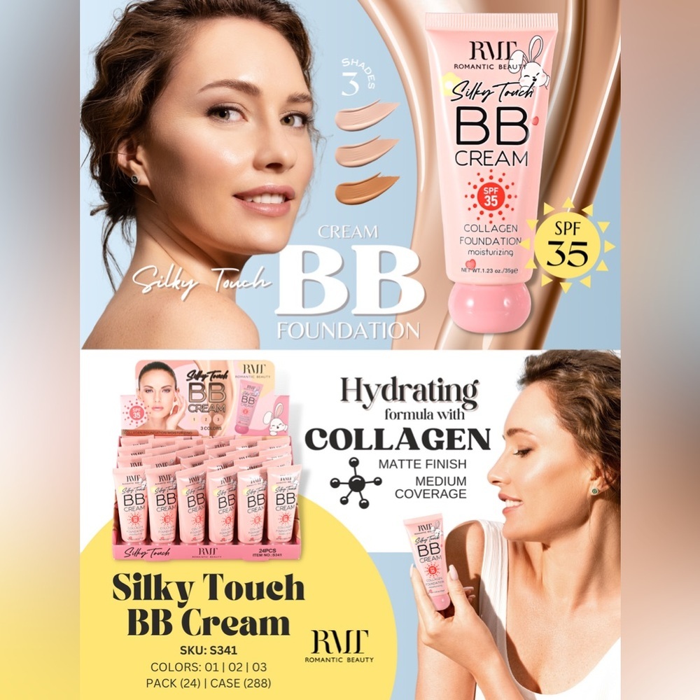 New ROMANTIC BEAUTY‎ - SILKY TOUCH BB CREAM SUNSCREEN FOUNDATION